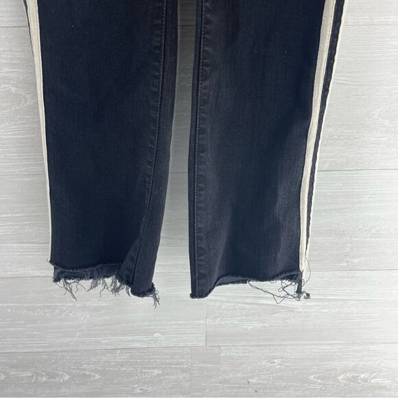 Mother The Insider Crop Step Fray Guilty Racer Stripe Jeans - Picture 8 of 14